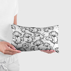 Подушка-антистресс Графичные цветы на белом фоне, цвет: 3D-принт — фото 2