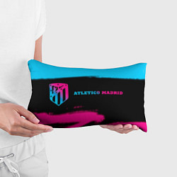 Подушка-антистресс Atletico Madrid - neon gradient: надпись и символ, цвет: 3D-принт — фото 2