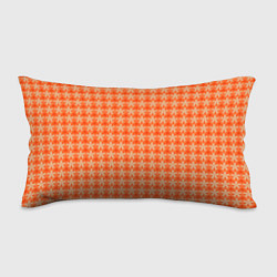 Подушка-антистресс Цветочки на оранжевом фоне, цвет: 3D-принт