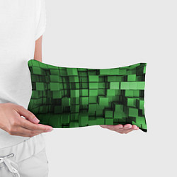 Подушка-антистресс Киберпанк броня - Зелёный металлические кубы, цвет: 3D-принт — фото 2