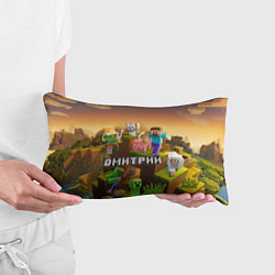 Подушка-антистресс Дмитрий Minecraft, цвет: 3D-принт — фото 2