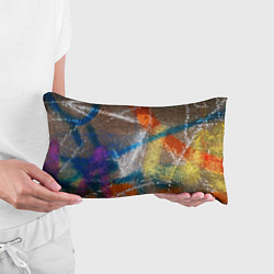 Подушка-антистресс Рисунок цветными мелками на асфальте, цвет: 3D-принт — фото 2