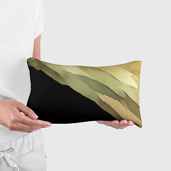 Подушка-антистресс Акварельные полосы на черном фоне, цвет: 3D-принт — фото 2