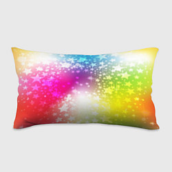 Подушка-антистресс Звезды на радужном фоне, цвет: 3D-принт