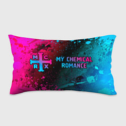 Подушка-антистресс My Chemical Romance - neon gradient: надпись и сим, цвет: 3D-принт
