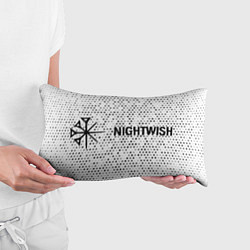 Подушка-антистресс Nightwish glitch на светлом фоне: надпись и символ, цвет: 3D-принт — фото 2