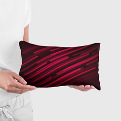 Подушка-антистресс Красное на черном объемная диагональ, цвет: 3D-принт — фото 2