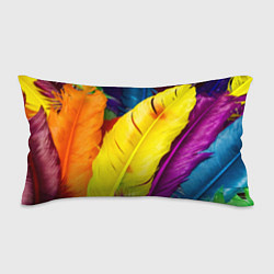 Подушка-антистресс Разноцветные перья птиц
