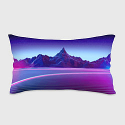 Подушка-антистресс Neon mountains - Vaporwave, цвет: 3D-принт