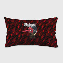 Подушка-антистресс Slipknot красные молнии, цвет: 3D-принт