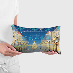 Подушка-антистресс Новогоднее настроение - ночной город, цвет: 3D-принт — фото 2