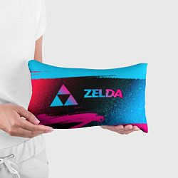 Подушка-антистресс Zelda - neon gradient: надпись и символ, цвет: 3D-принт — фото 2