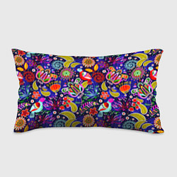 Подушка-антистресс Multicolored floral patterns, цвет: 3D-принт
