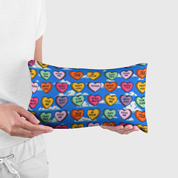 Подушка-антистресс Валентинки конфетки сердечки с посланиями, цвет: 3D-принт — фото 2