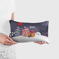 Подушка-антистресс Зайка с новогодним подарком, цвет: 3D-принт — фото 2