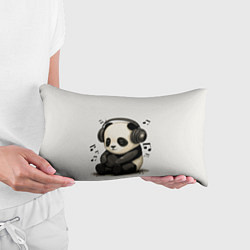 Подушка-антистресс Милая панда в наушниках, цвет: 3D-принт — фото 2
