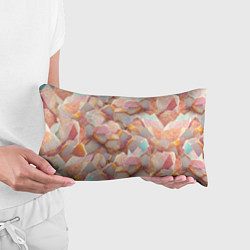 Подушка-антистресс Текстура розового мрамора на камнях, цвет: 3D-принт — фото 2