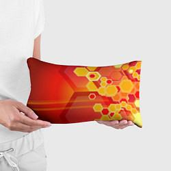 Подушка-антистресс Текстура соты оранжевый, цвет: 3D-принт — фото 2