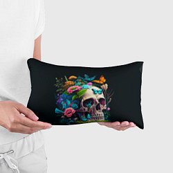 Подушка-антистресс Цветочный череп, цвет: 3D-принт — фото 2