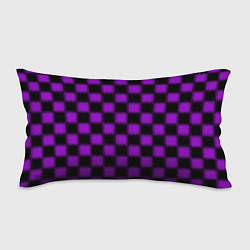 Подушка-антистресс Фиолетовый черный узор Шахматка, цвет: 3D-принт
