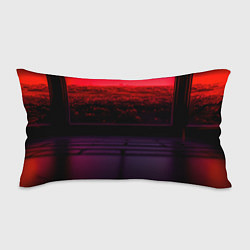 Подушка-антистресс Пурпурный закат-арт, цвет: 3D-принт