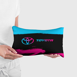 Подушка-антистресс Toyota - neon gradient: надпись и символ, цвет: 3D-принт — фото 2