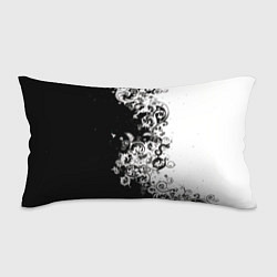 Подушка-антистресс Черно-белые цветы и колибри, цвет: 3D-принт
