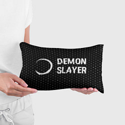 Подушка-антистресс Demon Slayer glitch на темном фоне: надпись и симв, цвет: 3D-принт — фото 2