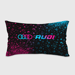 Подушка-антистресс Audi - neon gradient: надпись и символ, цвет: 3D-принт