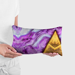 Подушка-антистресс Рисунок текстуры белого и фиолетового мрамора, цвет: 3D-принт — фото 2