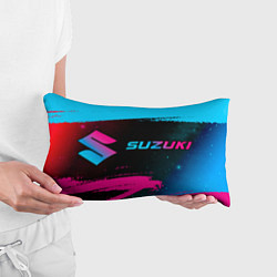 Подушка-антистресс Suzuki - neon gradient: надпись и символ, цвет: 3D-принт — фото 2