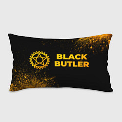 Подушка-антистресс Black Butler - gold gradient: надпись и символ, цвет: 3D-принт