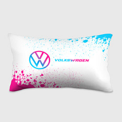 Подушка-антистресс Volkswagen neon gradient style: надпись и символ, цвет: 3D-принт