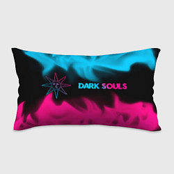 Подушка-антистресс Dark Souls - neon gradient: надпись и символ, цвет: 3D-принт