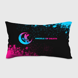 Подушка-антистресс Angels of Death - neon gradient: надпись и символ, цвет: 3D-принт
