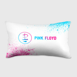 Подушка-антистресс Pink Floyd neon gradient style: надпись и символ, цвет: 3D-принт