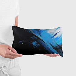 Подушка-антистресс Черно-синяя краска, цвет: 3D-принт — фото 2