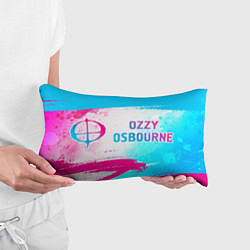 Подушка-антистресс Ozzy Osbourne neon gradient style: надпись и симво, цвет: 3D-принт — фото 2