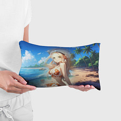 Подушка-антистресс Девушка сидит на пляже, цвет: 3D-принт — фото 2