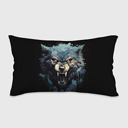 Подушка-антистресс Blue black wolf, цвет: 3D-принт