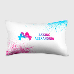 Подушка-антистресс Asking Alexandria neon gradient style: надпись и с, цвет: 3D-принт