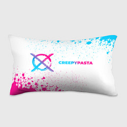 Подушка-антистресс CreepyPasta neon gradient style: надпись и символ, цвет: 3D-принт