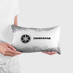 Подушка-антистресс Yamaha speed на светлом фоне со следами шин: надпи, цвет: 3D-принт — фото 2