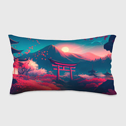 Подушка-антистресс Японский вечерний пейзаж - тории, цвет: 3D-принт