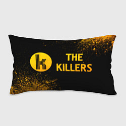 Подушка-антистресс The Killers - gold gradient: надпись и символ, цвет: 3D-принт