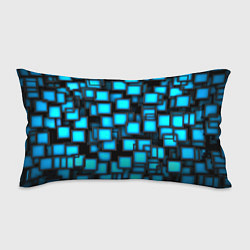 Подушка-антистресс Геометрия - синие квадраты, цвет: 3D-принт