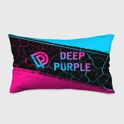 Подушка-антистресс Deep Purple - neon gradient: надпись и символ, цвет: 3D-принт