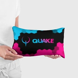 Подушка-антистресс Quake - neon gradient: надпись и символ, цвет: 3D-принт — фото 2