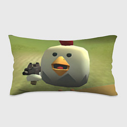 Подушка-антистресс Chicken Gun курица, цвет: 3D-принт