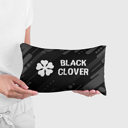 Подушка-антистресс Black Clover glitch на темном фоне: надпись и симв, цвет: 3D-принт — фото 2